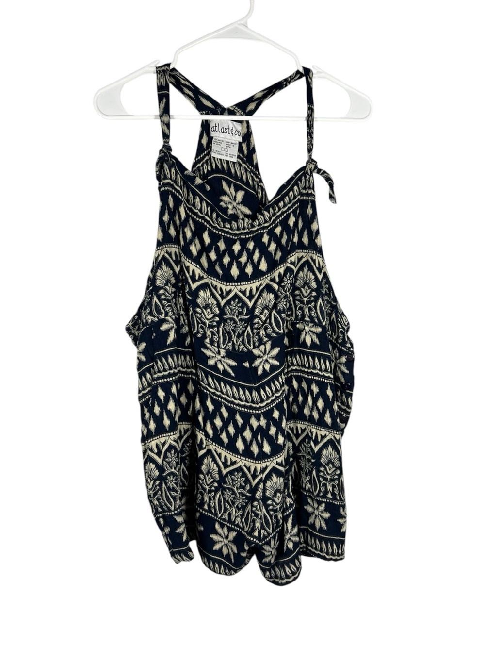 At Last & Co Vintage Romper Bohemian Hippie Boho Style Large